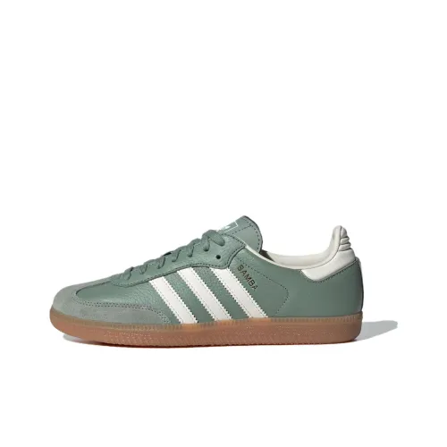 Adidas Originals SAMBA OG Устойчивые к истиранию низкие скейтборд-кроссовки Женские Зеленые