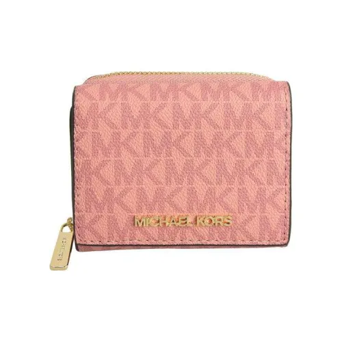 MICHAEL KORS Jet Set Travel PVC-покрытый холст Кошелек Мини Женский Розовый