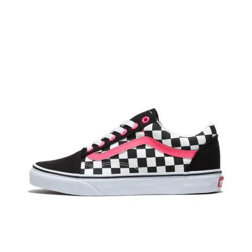 Vans Old Skool Customs NEON Устойчивые к истиранию Низкие Скейтборд Кроссовки Unisex Черный Розовый