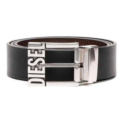 DIESEL Ремни из коровьей кожи, черные, мужские