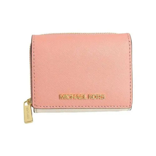 MICHAEL KORS Кожа Складной Кошелек Мини Женский Нюдово-розовый