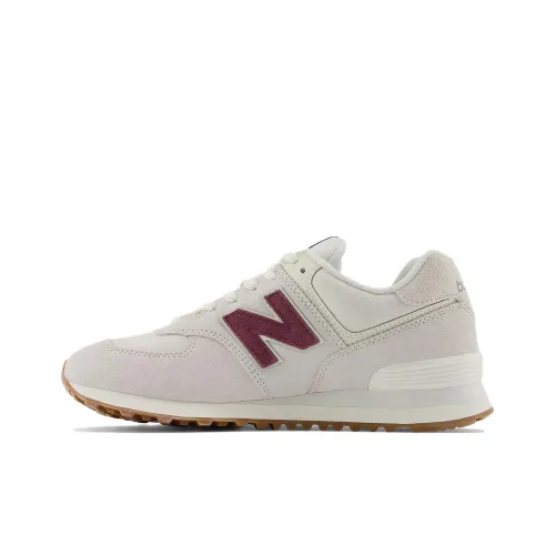 New Balance NB 574 Устойчивый к истиранию Низкий Топ Повседневные Беговые кроссовки Унисекс Белый