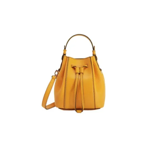 Furla Miastella Телячья кожа Одно плечо Ручная сумка Сумка через плечо Мини Женская Имбирно-желтая