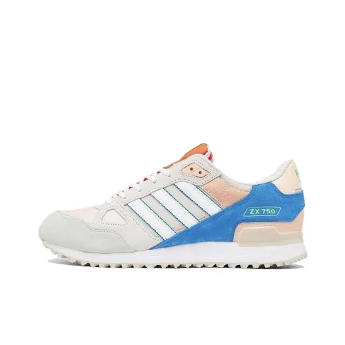 Adidas Originals ZX 750 Low Топ Повседневная обувь Мужская Белый Бежевый Синий