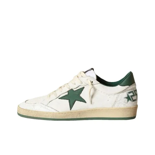 Golden Goose Ball Star Low Топ Кроссовки для скейтбординга Женские Белые Потертые