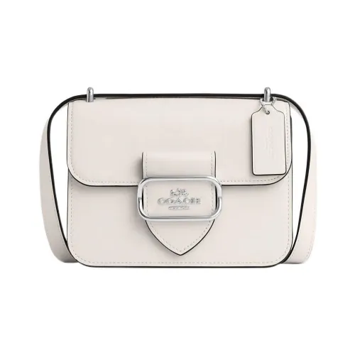 COACH Коровья кожа Квадратная сумка Сумка через плечо Маленькая Женская Ледниково-белая