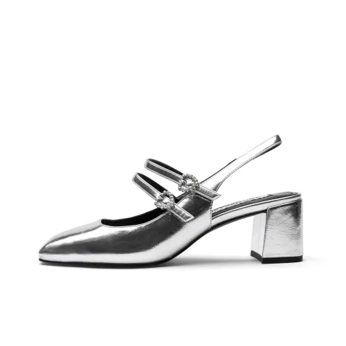 TOOMANYSHOES Галактический Sweetheart Грубый каблук Туфли Мэри Джейн Женские