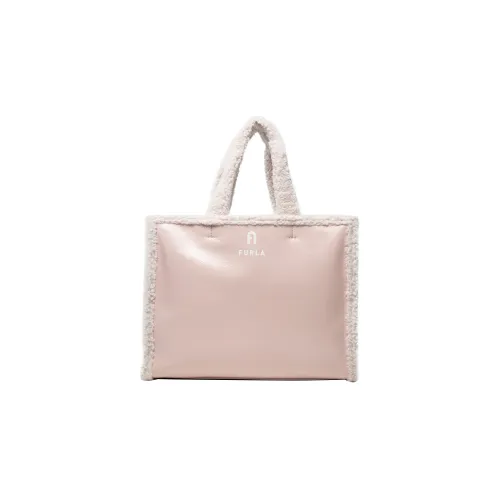 Furla Натуральная кожа с лакированной кожей тоут-сумка сумка для покупок сумка обычного размера женская розовая