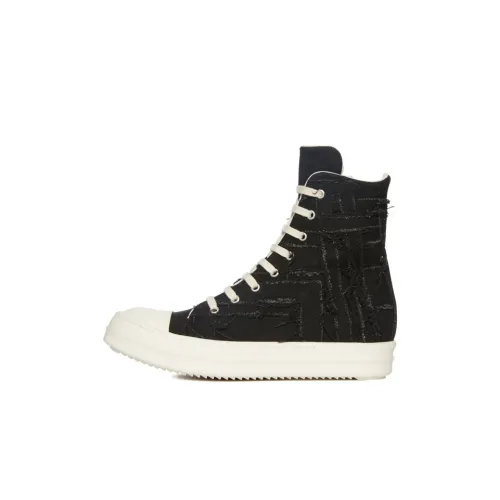 Rick Owens DRKSHDW High-Top Canvas Shoes Black Women's