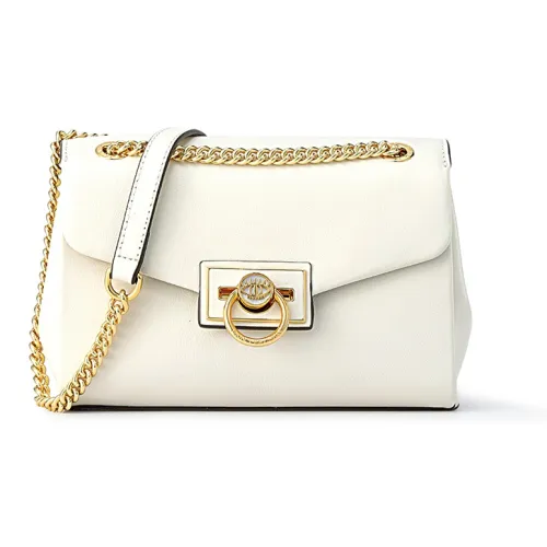 FION Коровья кожа Настоящая кожа Маленькая квадратная сумка Сумка через плечо Маленькая Женская Золотая