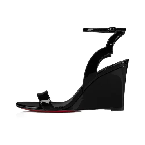 CL LUBOTING Ariella Zeppa One Strap Sandals Women's Black