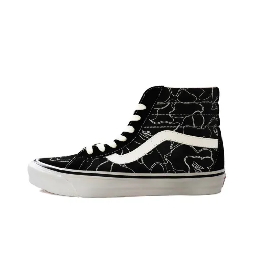 Vans x A BATHING APE SS23 LINE CAMO серия SK8 HI Высокие Кроссовки для скейтбординга Мужские Черные