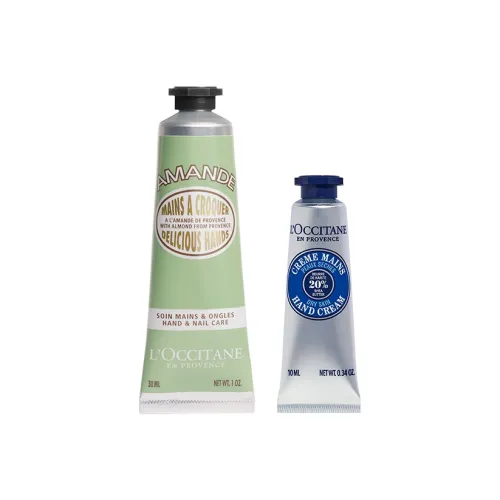 L'OCCITANE Крем для рук с сладким миндалем ши и деревом утягивающий увлажняющий и питающий 30 мл + 10 мл 75 мл