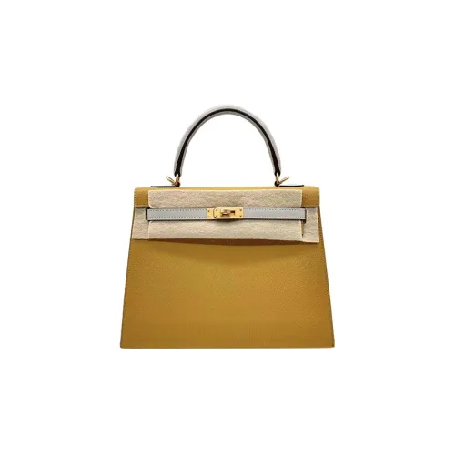 HERMES Kelly Эпсомская кожа Сумка Kelly Сумка Женская Желтая