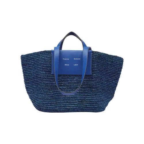 PROENZA SCHOULER Рафия Телячья Кожа Сумка через плечо Сумка Большая Женская Синяя