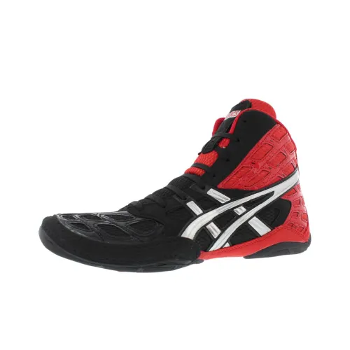 Asics Split Second 9 Амортизация Износостойкие Высокие Кроссовки для тренировок Мужские Красный Черный