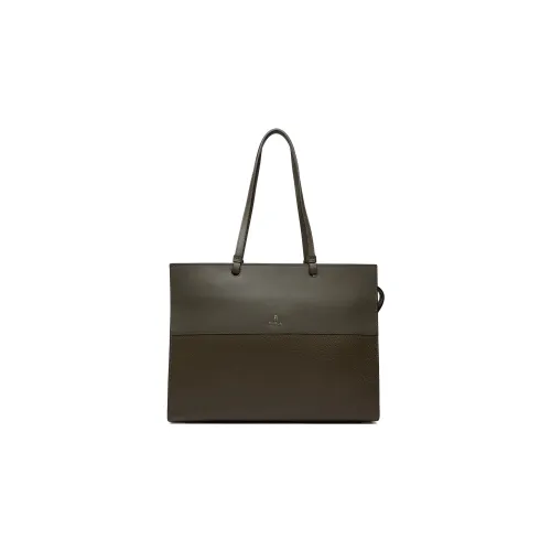 Furla Varsity Style Кожа Тоут Сумка Сумка для покупок Сумка Сумка через плечо Женская Темно-зеленая