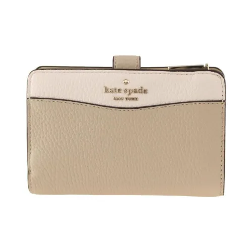 Kate Spade Кожа Кошелек Средний Женский Бежевый