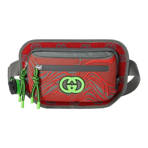 GUCCI Nylon Wallet Standard Men's Gray Multicolor GUCCI Нейлон Бананка Стандартный Мужской Серый Многоцветный