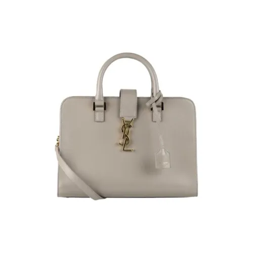 SAINT LAURENT Кожа Портативный Crossbody Сумка Сумка через плечо Женская Pearl Gray