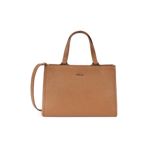 Furla Рельефная Телячья Кожа Тоут Сумка Сумка для покупок Сумка через плечо Сумка Маленькая Женская Коричневая