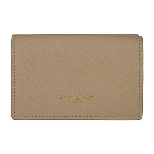 SAINT LAURENT Телячья кожа Кошелек Стандартный Женский Светлый Умбра