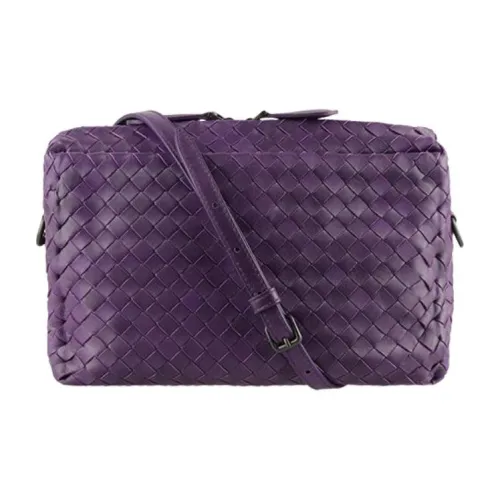 Bottega Veneta Lambskin Сумка через плечо Женская Фиолетовая