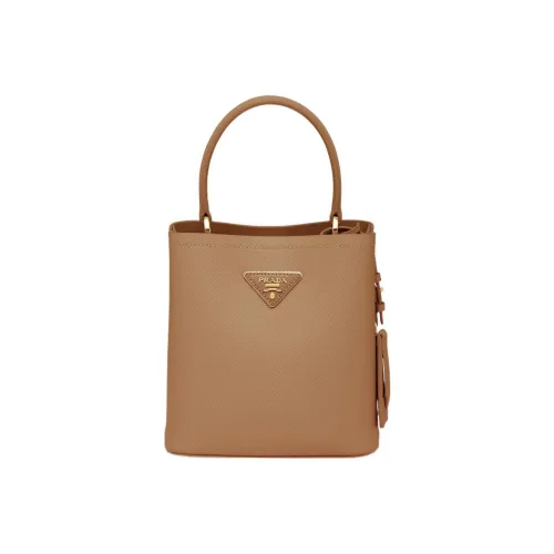 PRADA Panier Кожа Сумка через плечо Сумка Обычная Женская Карамель