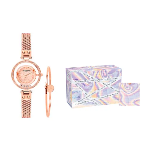 VICTORIA·HYDE Кварцевый механизм Женские часы 30MM*30MM*7,4mm Золото