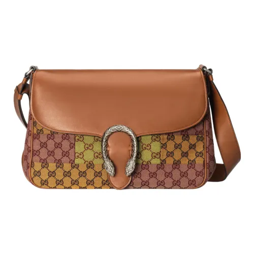 GUCCI Dionysus Canvas Bag Messenger Bag Shoulder Bag Standard Women's Brown Multicolor GUCCI Dionysus Холщовая сумка Сумка через плечо Стандартная Женская Коричневый Многоцветный