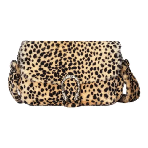 GUCCI Dionysus Плюшевый Курьерская Сумка Сумка через плечо Женская Желтая Черная