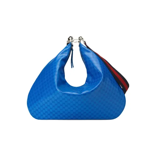 GUCCI Attache Кристальная Сумка из Холста Пельмени Портативная Сумка через плечо Мужская Сумка через плечо Синий