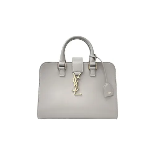 SAINT LAURENT Кожа Портативный Crossbody Сумка Сумка через плечо Женская Серого цвета