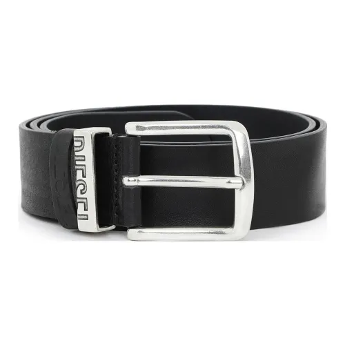 DIESEL Ремни из коровьей кожи, черные, мужские