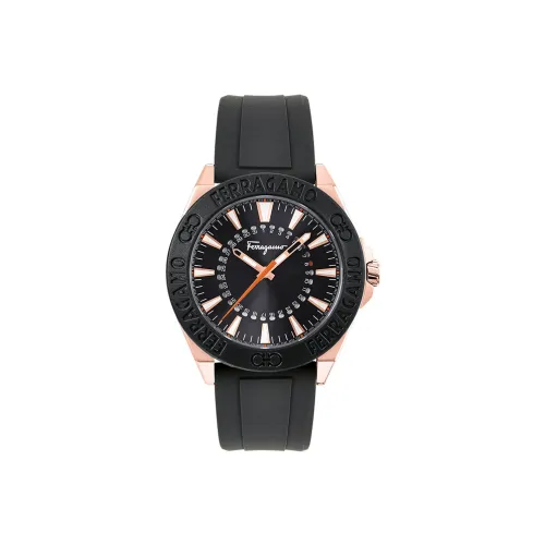 Ferragamo Кварцевый механизм Мужские часы 43 мм Черный