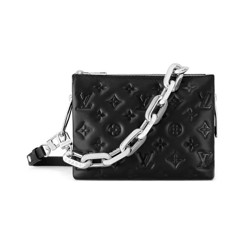 LOUIS VUITTON Coussin Овчина Сумка через плечо Маленькая Женская Черная