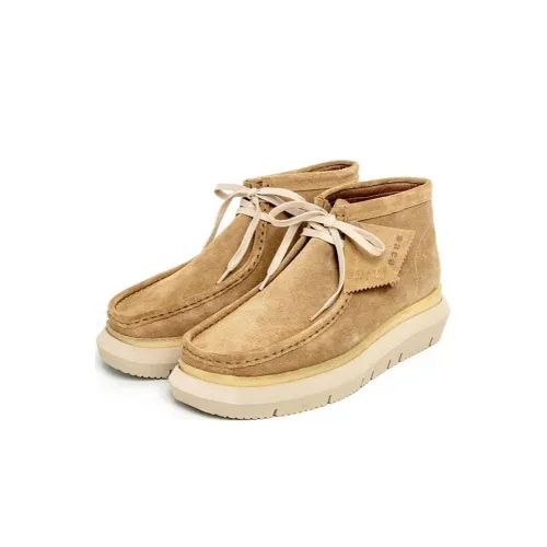 Sacai x Clarks Originals WALLABEE Повседневная обувь Мужская Бежевая