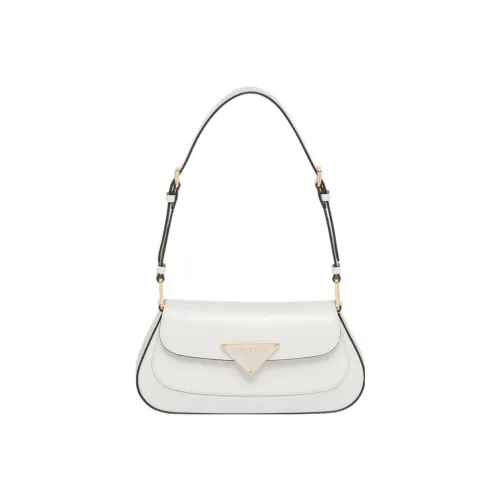 PRADA Блестящая кожа сумка через плечо женская белая
