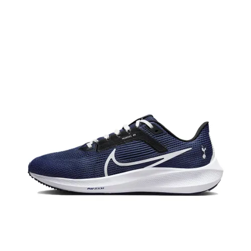 Nike Air Zoom Pegasus 40 Slip-resistant Abrasion-resistant Low-top Беговые кроссовки Мужские Синий Белый
