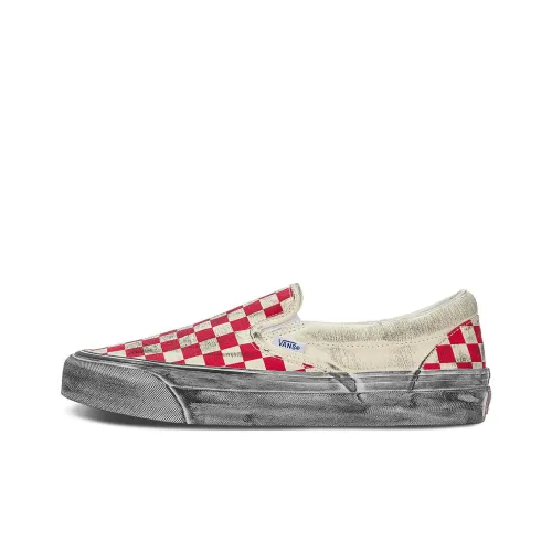 Vans Slip On Low Top Скейтборд Кроссовки Unisex Красный Белый