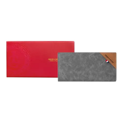 CNOLES Кошелек из коровьей кожи стандартный мужской мечтательный серый