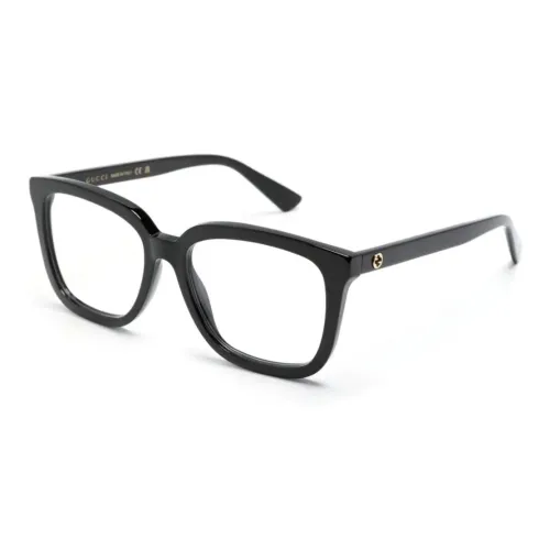 GUCCI Ацетат Квадратные Оправы для Очков Женские Черные