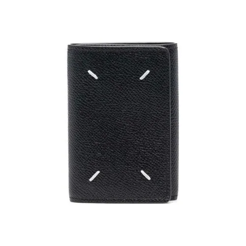 Maison Margiela Телячья кожа Trifold Wallet Женские Черный