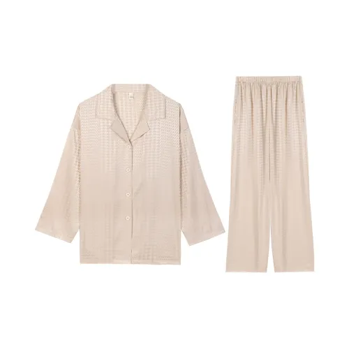 MEITENG 8213315 Гусиная лапка Длинный рукав Женские пижамные комплекты