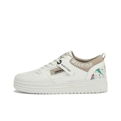 Warrior Нижняя юбка Устойчивая к истиранию Низкий топ Скейтборд Кроссовки Мужские Бежевые