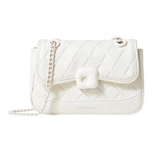 MIFFY PU (полиуретан) Сумка с цепочкой Маленькая квадратная сумка Сумка через плечо Стандартная Женская Экрю Розовая