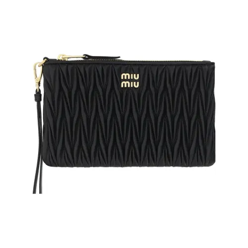 MIU MIU Sheepskin Clutch Women's Black