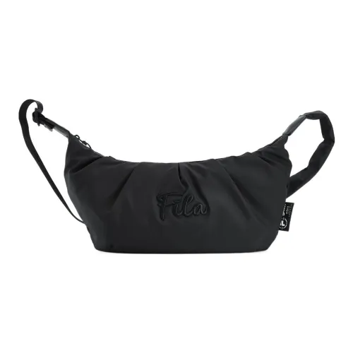 FILA FUSION ПУ (полиуретан) Текстильная смесь Сумка-пельмени Сумка через плечо Маленькая Унисекс Черный