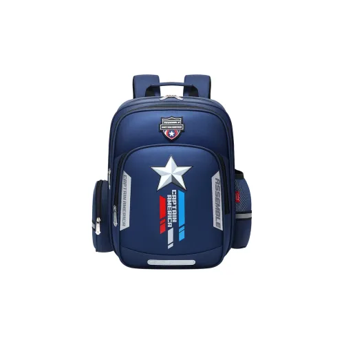 Disney × Marvel Коллаборация Полиэстер Рюкзак Маленький Детский Синий