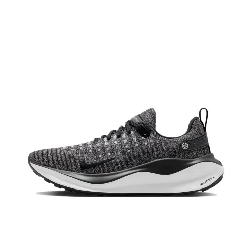 Nike React Infinity Run Flyknit 4 Slip-resistant Abrasion-resistant Low-top Беговые кроссовки Женские Черный Белый